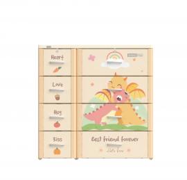 Tủ nhựa Shino 8 hộc lá rồng con